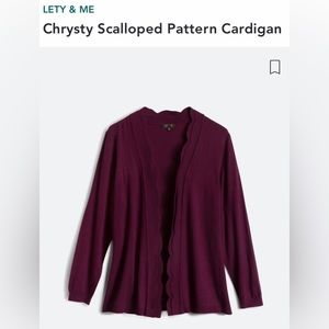 Chrystal Scalloped Patterned Cardigan